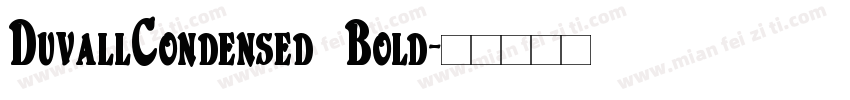 DuvallCondensed Bold字体转换